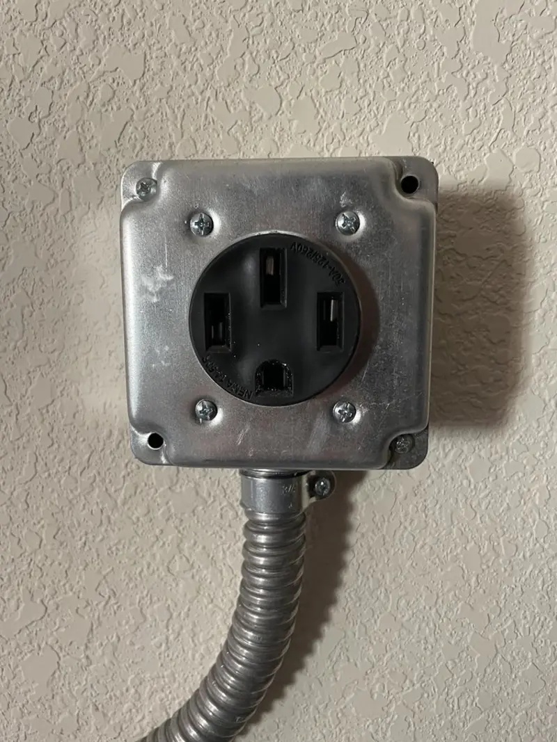 NEMA 14-50 outlet installed for Smart Home Electrical in Dewey-Humboldt